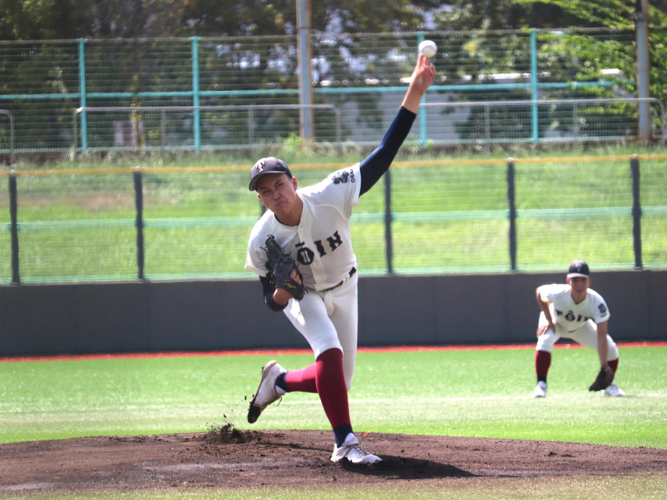 大阪大会5回戦　大阪桐蔭対浪速　先発した背番号11の1年生、大阪桐蔭・川本（撮影・中島麗）