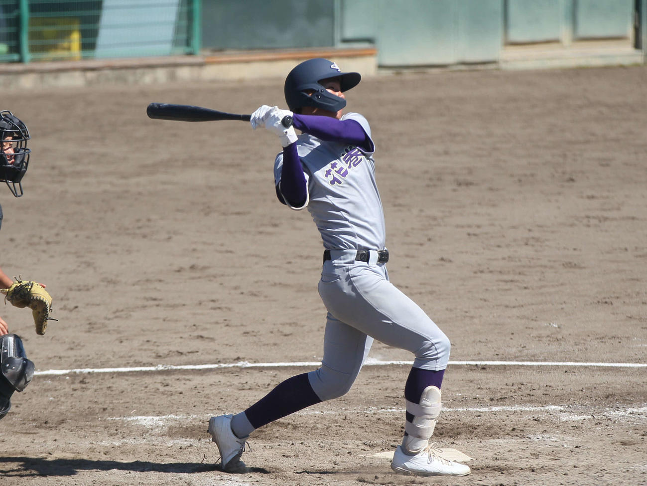 盛岡中央対花巻東　投打で活躍を見せた花巻東・萬谷（撮影・高橋香奈）