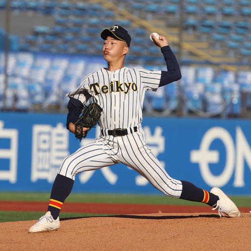 英明対帝京長岡　先発した帝京長岡・工藤（撮影・柴田隆二）