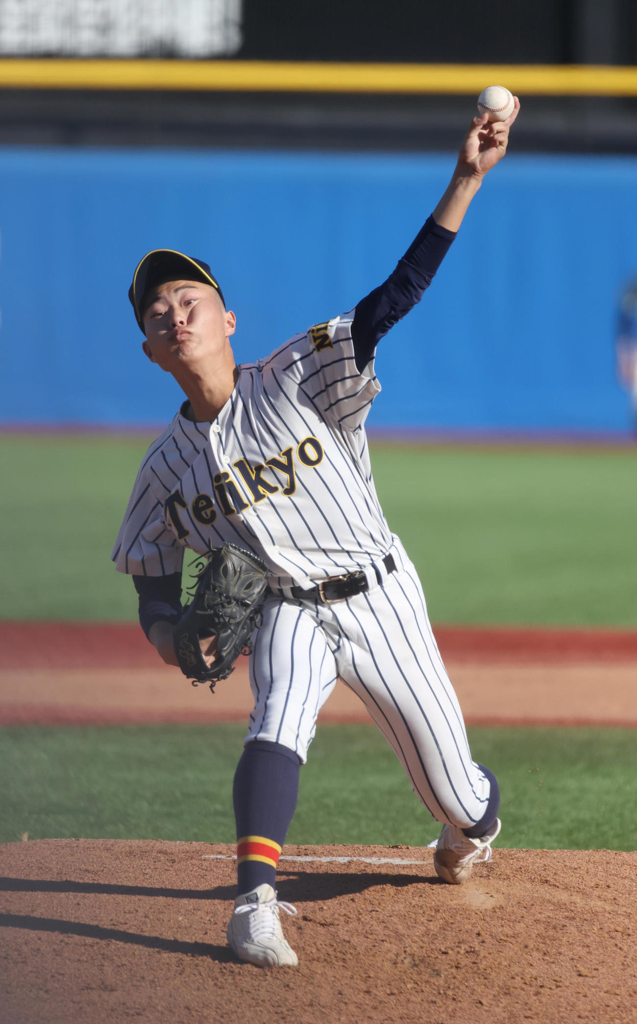 英明対帝京長岡　先発した帝京長岡・工藤（撮影・柴田隆二）
