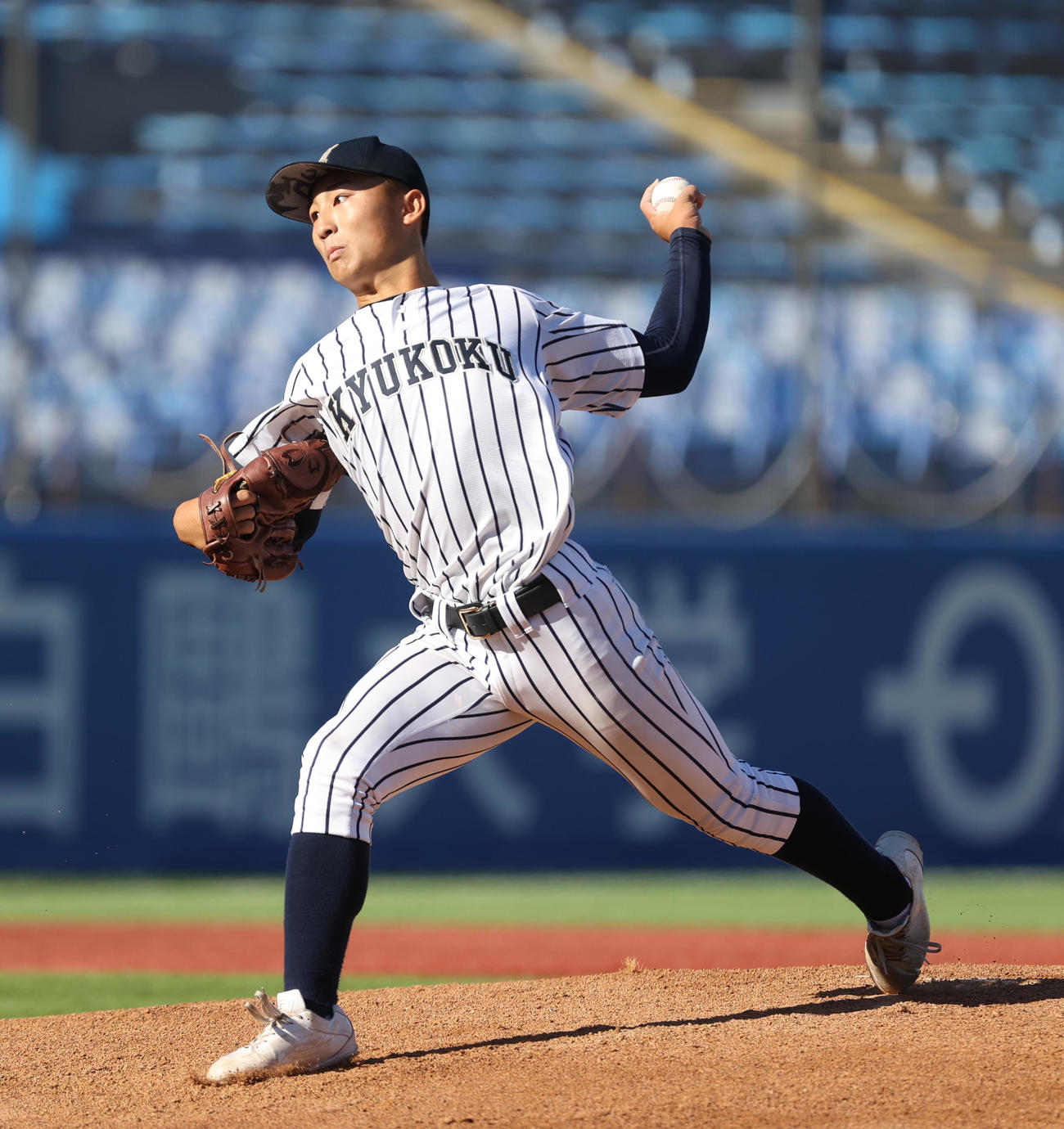 花巻東対九州国際大付　先発した九州国際大付・山口（撮影・柴田隆二）
