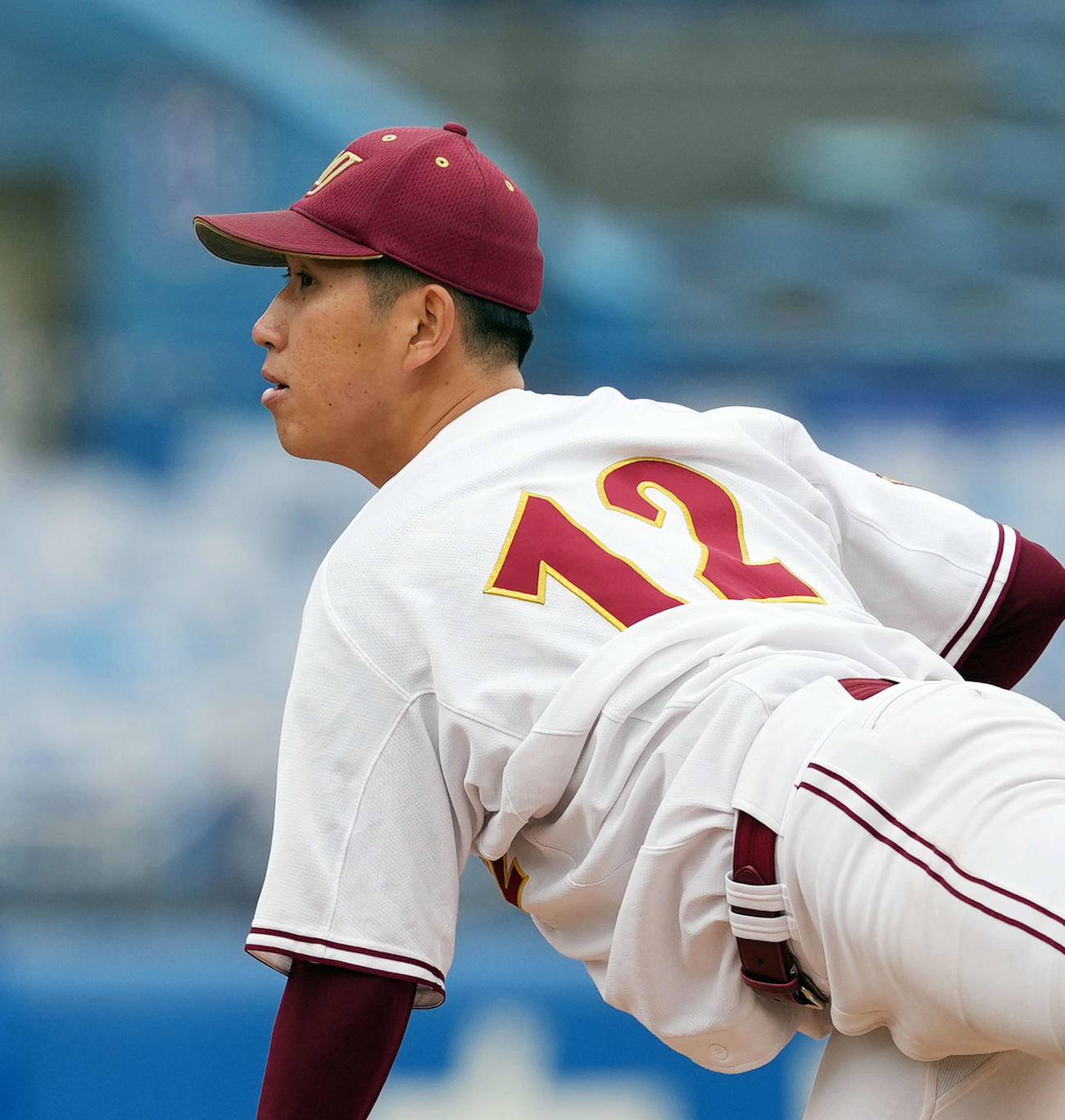 名城大対立命大　先発の名城大・池田（撮影・小島史椰）