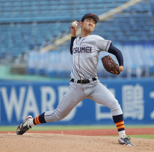 名城大対立命大　8回から登板した立命大・若田部（撮影・柴田隆二）