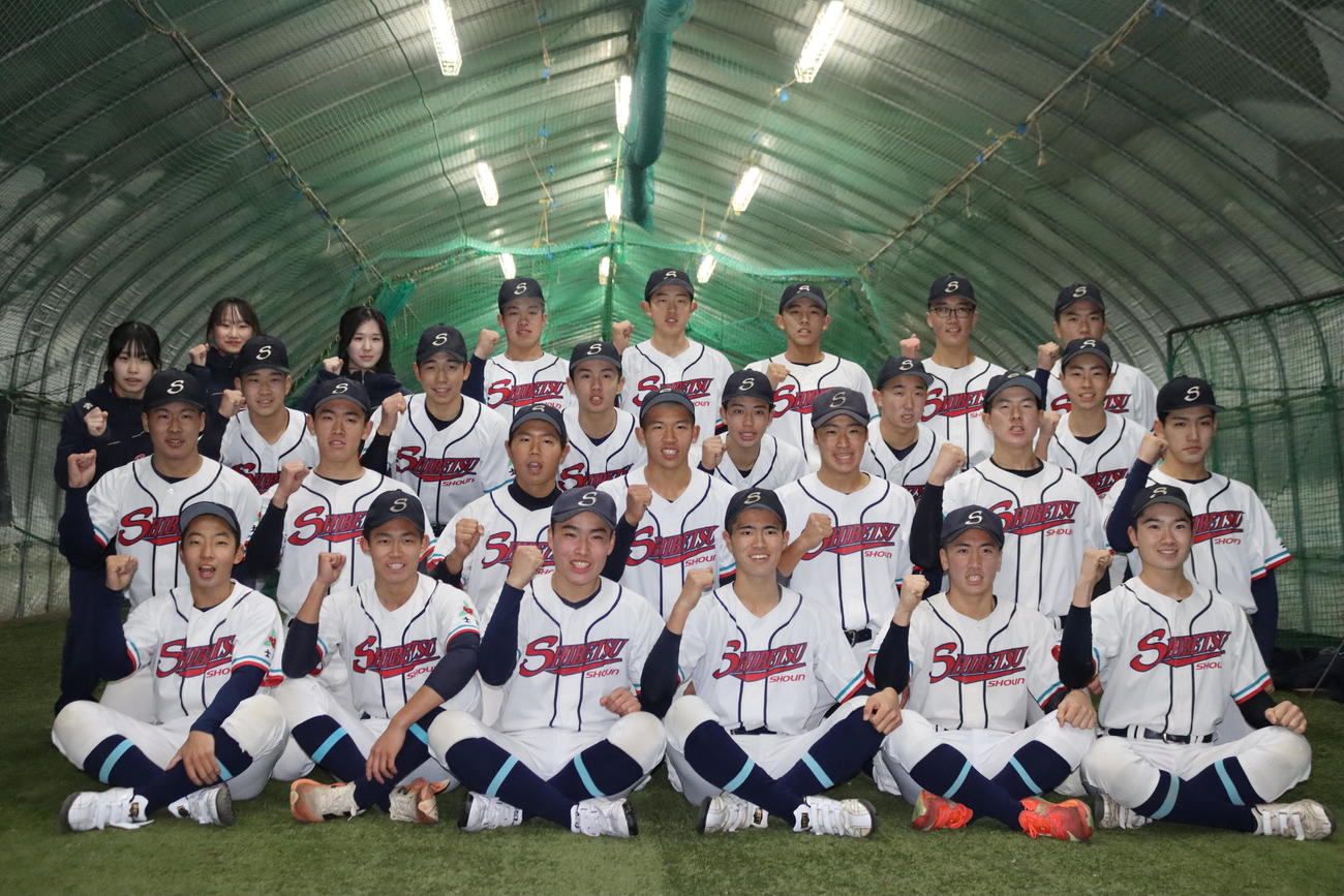 センバツ21世紀枠候補校に選出された士別翔雲の選手ら（撮影・保坂果那）