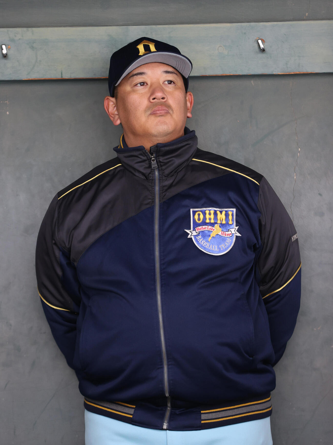 センバツ出場が決まった近江の小森監督（撮影・上山淳一）