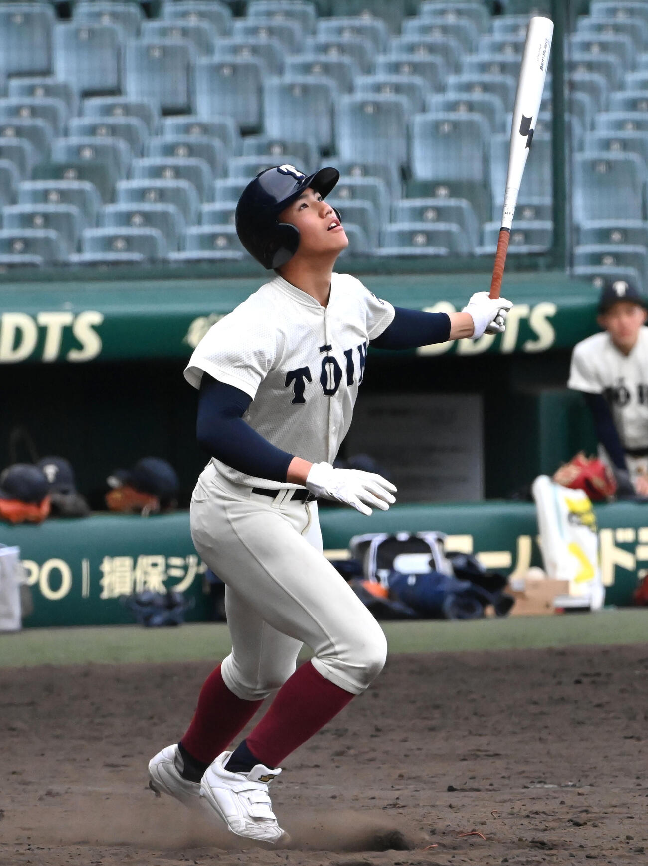 打撃練習をする大阪桐蔭の中村勇斗（撮影・石井愛子）