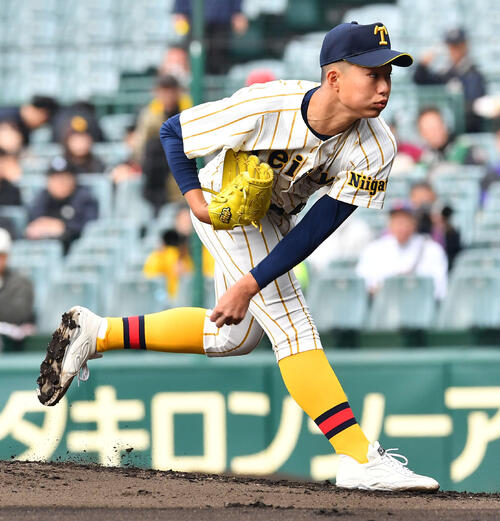 東北対帝京長岡　帝京長岡先発の工藤（撮影・岩下翔太）
