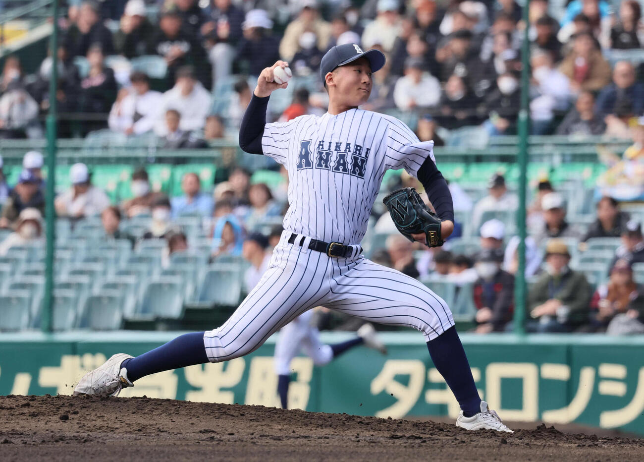 中京大中京対阿南光　阿南光先発の小田（撮影・宮崎幸一）