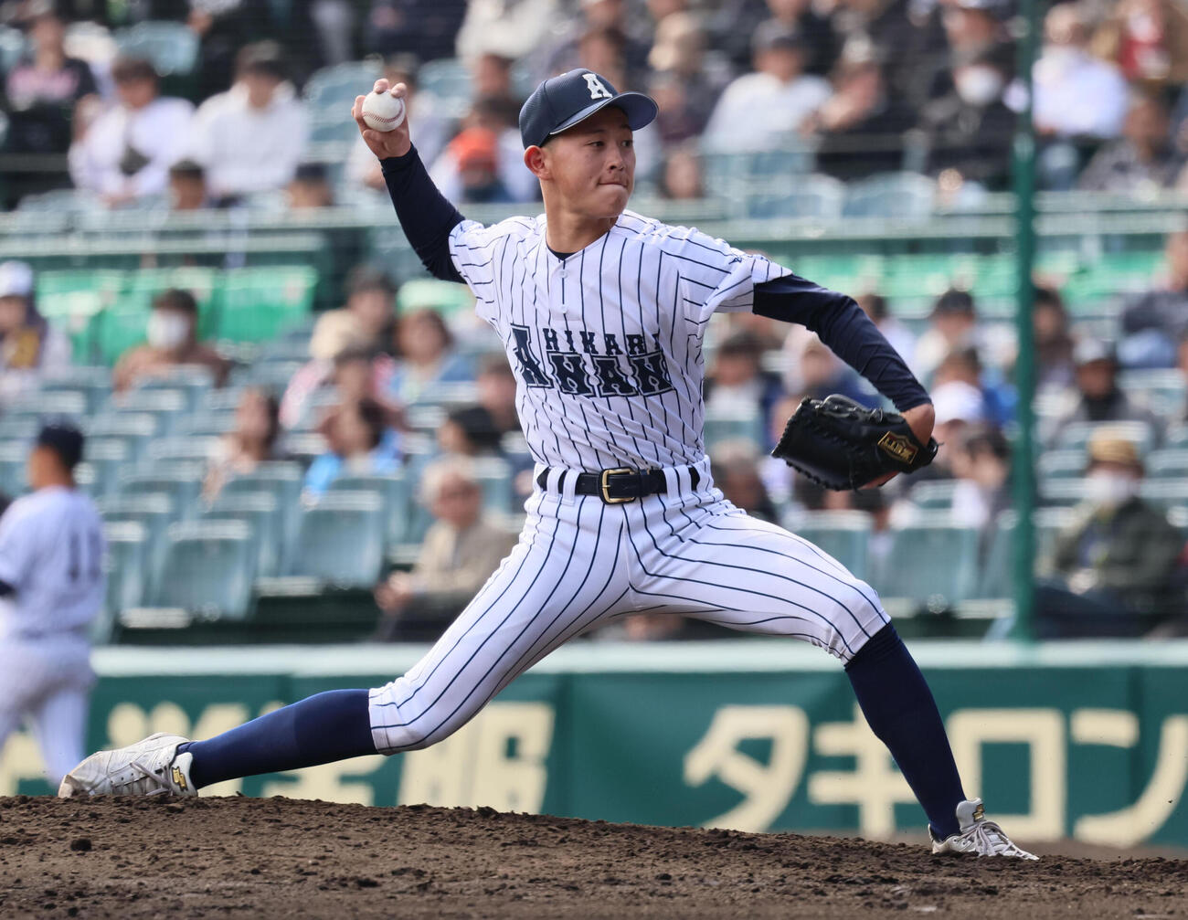 中京大中京対阿南光　阿南光2番手の貝出（撮影・宮崎幸一）