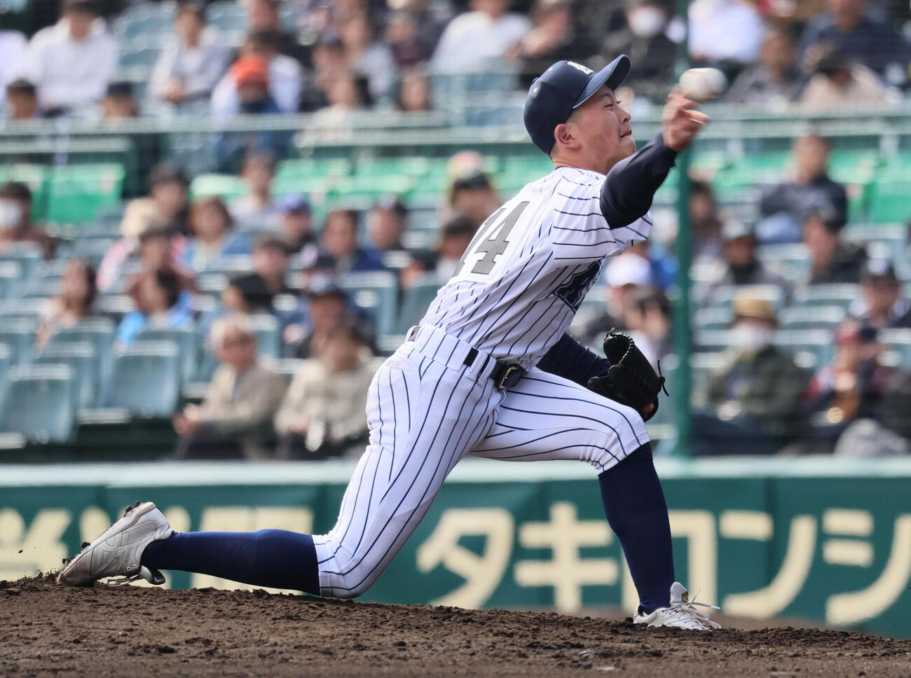 中京大中京対阿南光　阿南光2番手の貝出（撮影・宮崎幸一）