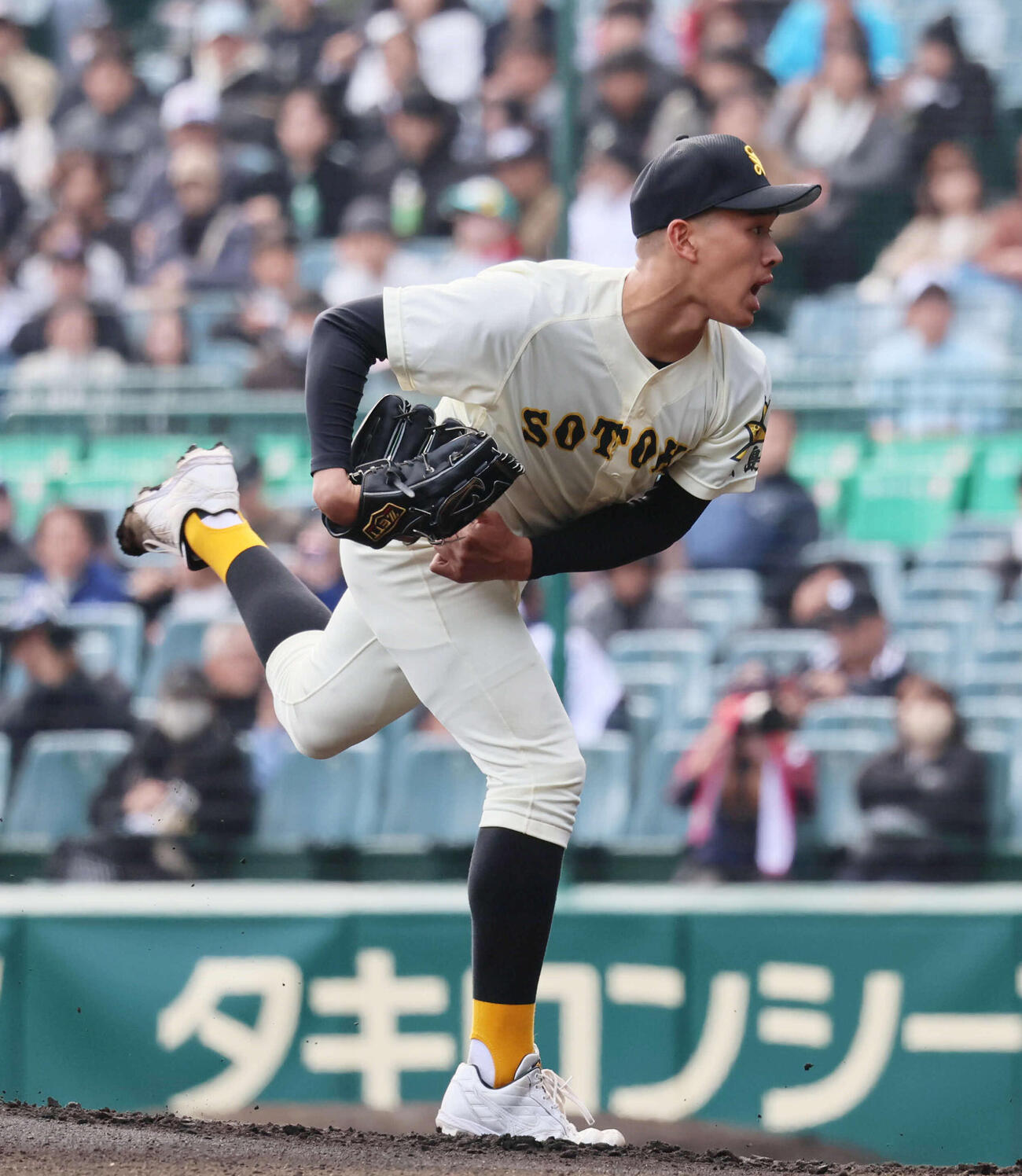 八戸学院光星対崇徳　崇徳先発の徳丸（撮影・宮崎幸一）