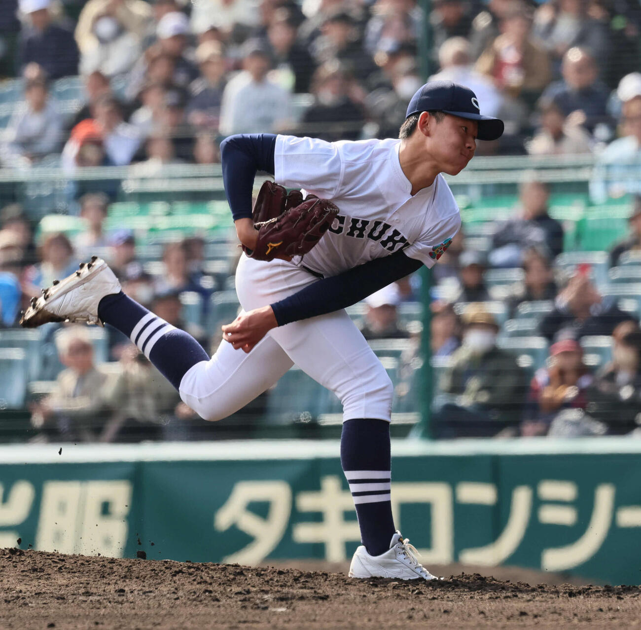 中京大中京対阿南光　中京大中京2番手の太田（撮影・宮崎幸一）