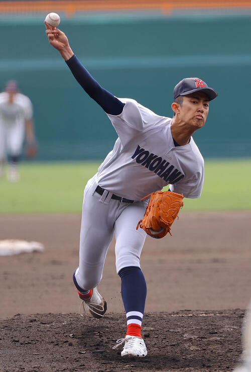 【センバツ】ドラフト上位候補の横浜・織田翔希は８回途中２失点　最速150キロ計測