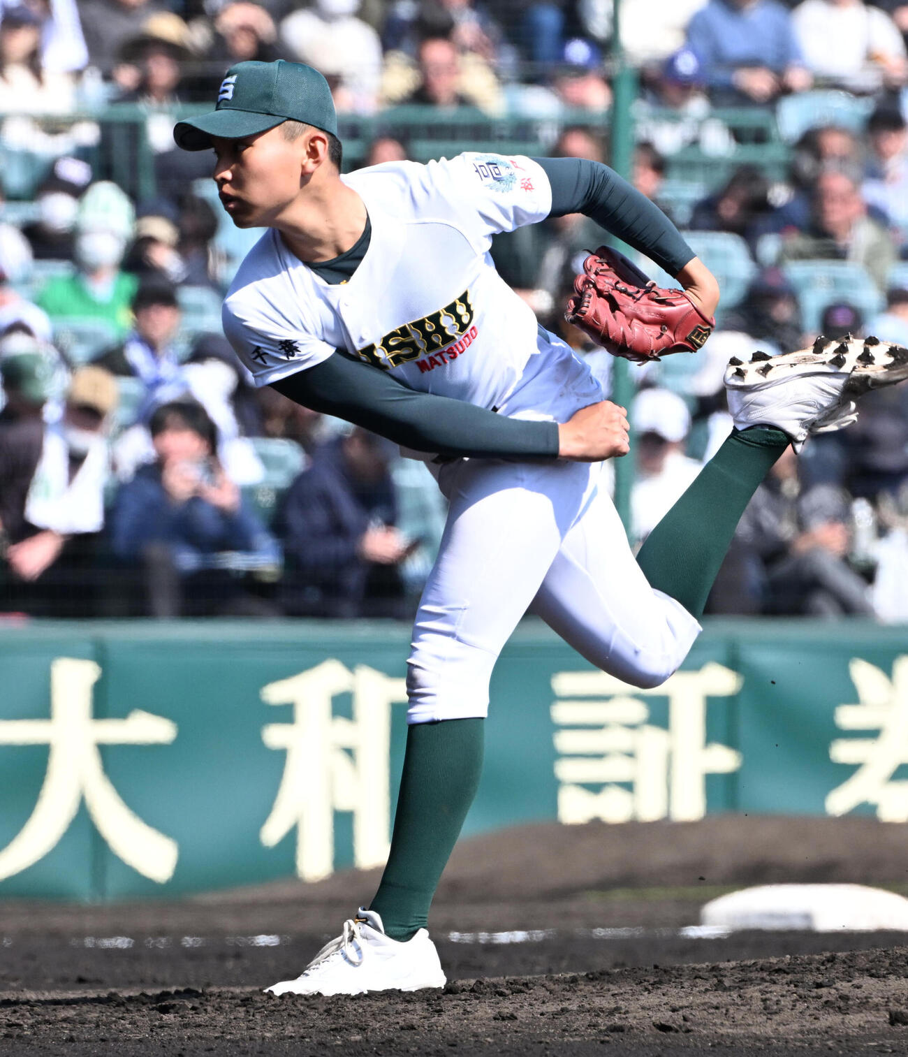 専大松戸対北照　専大松戸先発の門倉昂大（撮影・石井愛子）