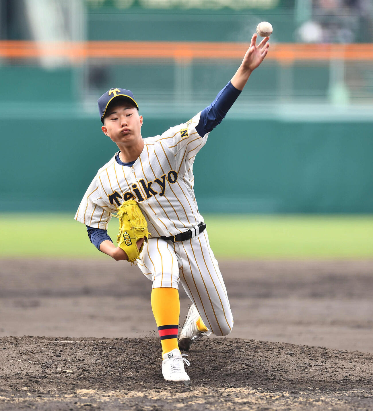 東北対帝京長岡　帝京長岡先発の工藤（撮影・岩下翔太）