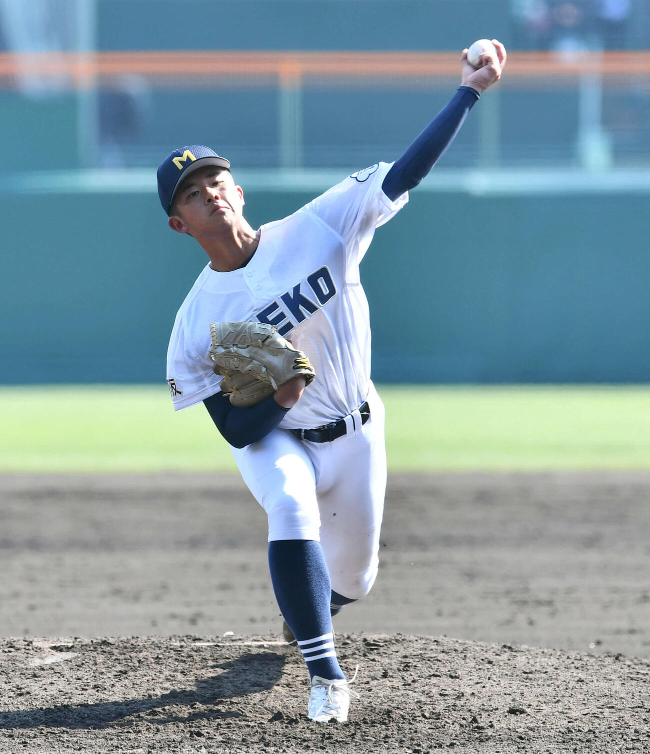 佐野日大対三重　三重先発の上田（撮影・岩下翔太）