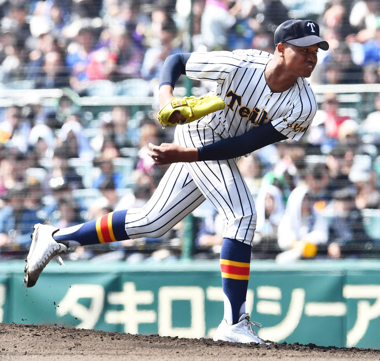 中京大中京対帝京　帝京先発の仁礼パスカルジュニア（撮影・岩下翔太）