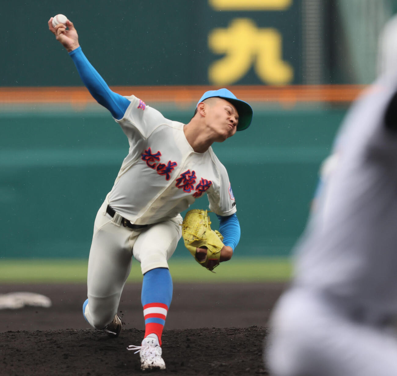 花咲徳栄対日本文理　日本文理戦に先発する花咲徳栄の黒川（撮影・加藤哉）