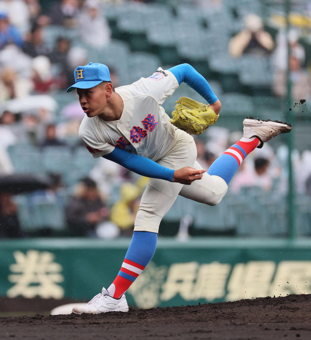 花咲徳栄対日本文理　花咲徳栄先発の黒川（撮影・宮崎幸一）