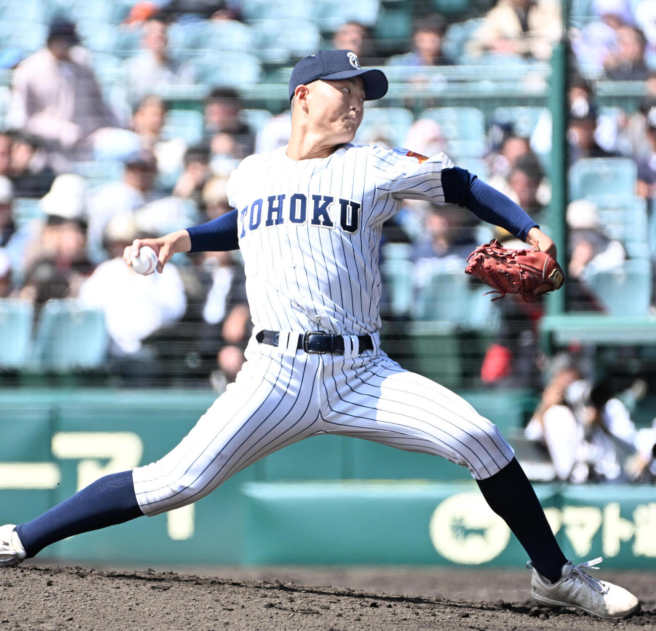 英明対東北　東北2番手の石崎隼（撮影・石井愛子）