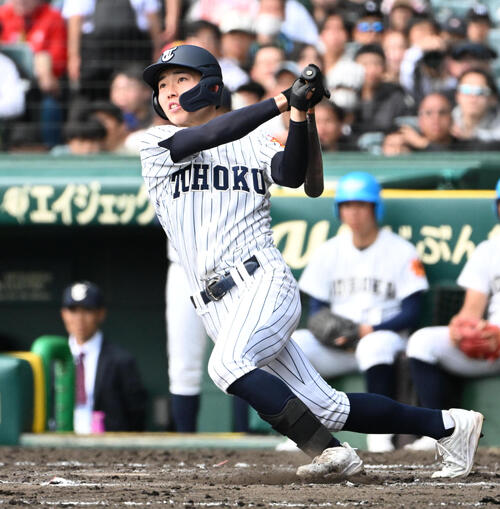 【センバツ】東北、２回戦敗退も松本叶大が佐藤前監督へ捧げる１発「天国の洋さんに届けられた」