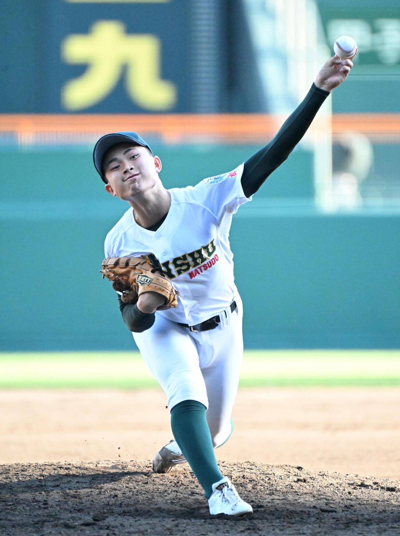 九州国際大対専大松戸　専大松戸先発の小林冠太（撮影・石井愛子）