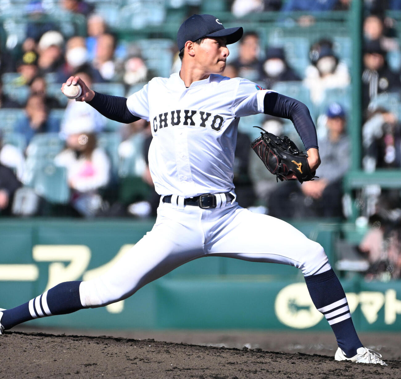 中京大中京対八戸学院光星　中京大中京先発の安藤歩叶（撮影・石井愛子）
