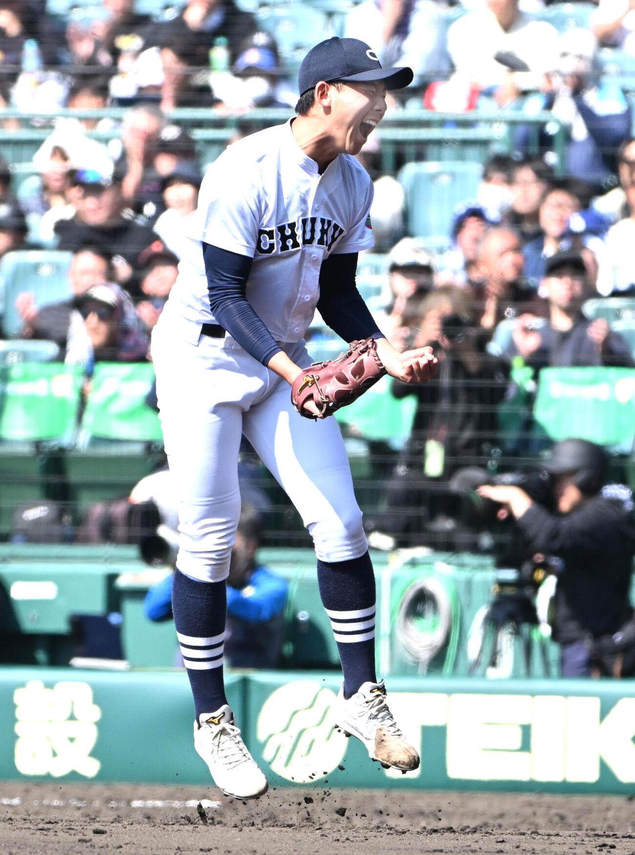 中京大中京対八戸学院光星　八戸学院光星に勝利し喜ぶ太田匠哉（撮影・石井愛子）
