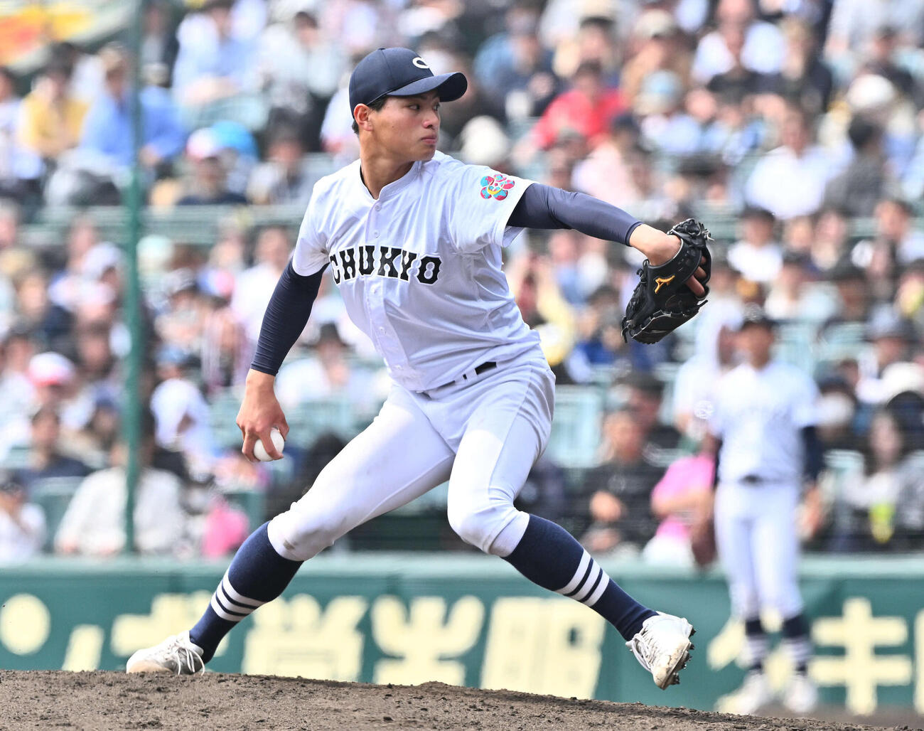 中京大中京対智弁学園　中京大中京先発の安藤（撮影・滝沢徹郎）
