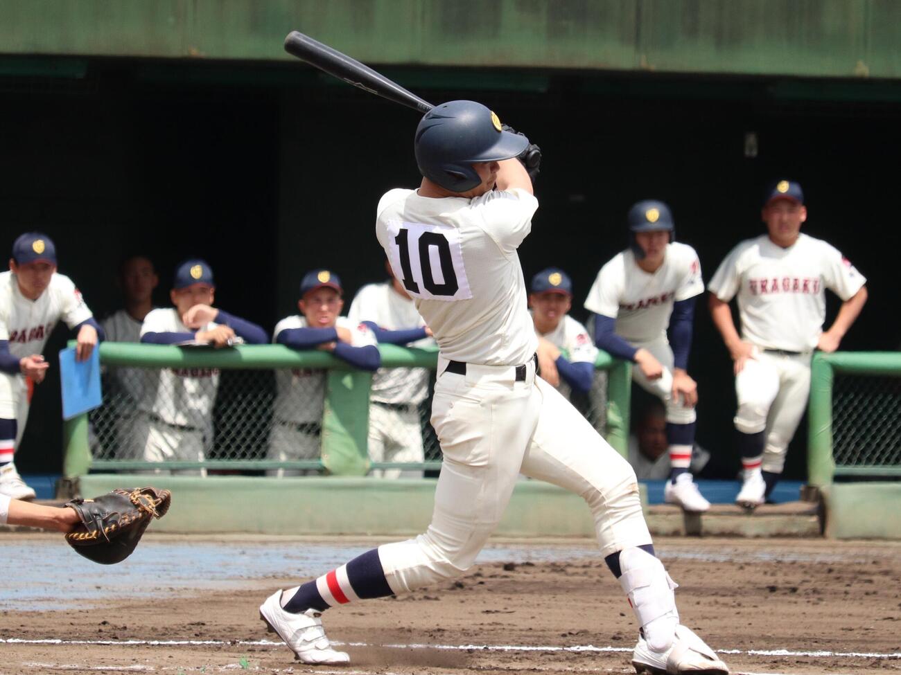 春季埼玉大会　飯能－浦和学院　4打数2安打の浦和学院、4番の内藤蒼の打撃