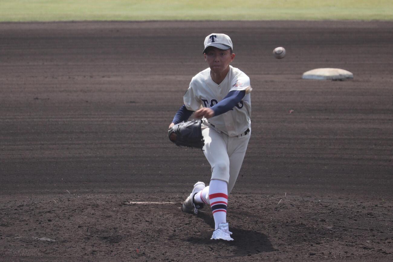 東播磨戦に先発した東洋大姫路・木ノ下