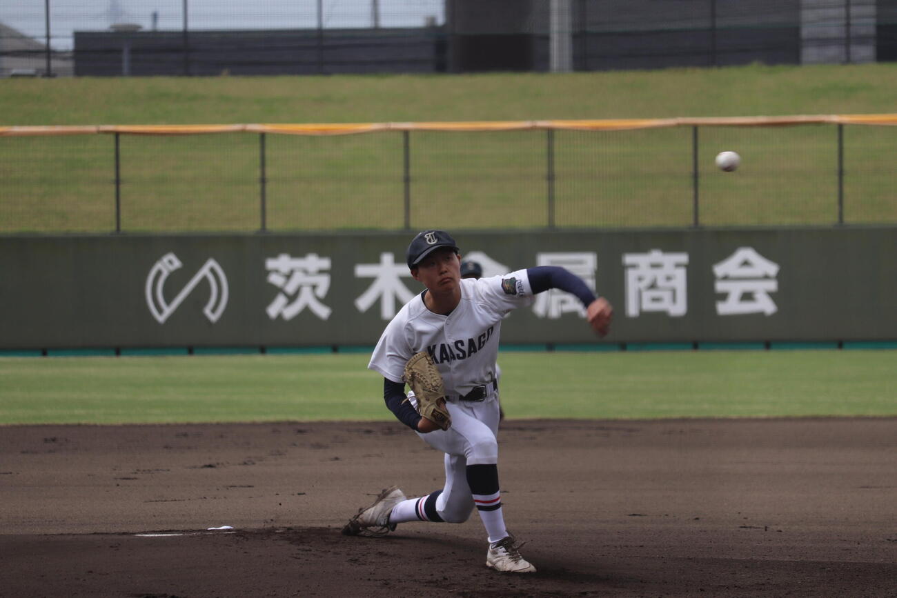 春季兵庫県大会準々決勝　篠山産業対高砂　先発し9回完投勝利の高砂・前田航佑