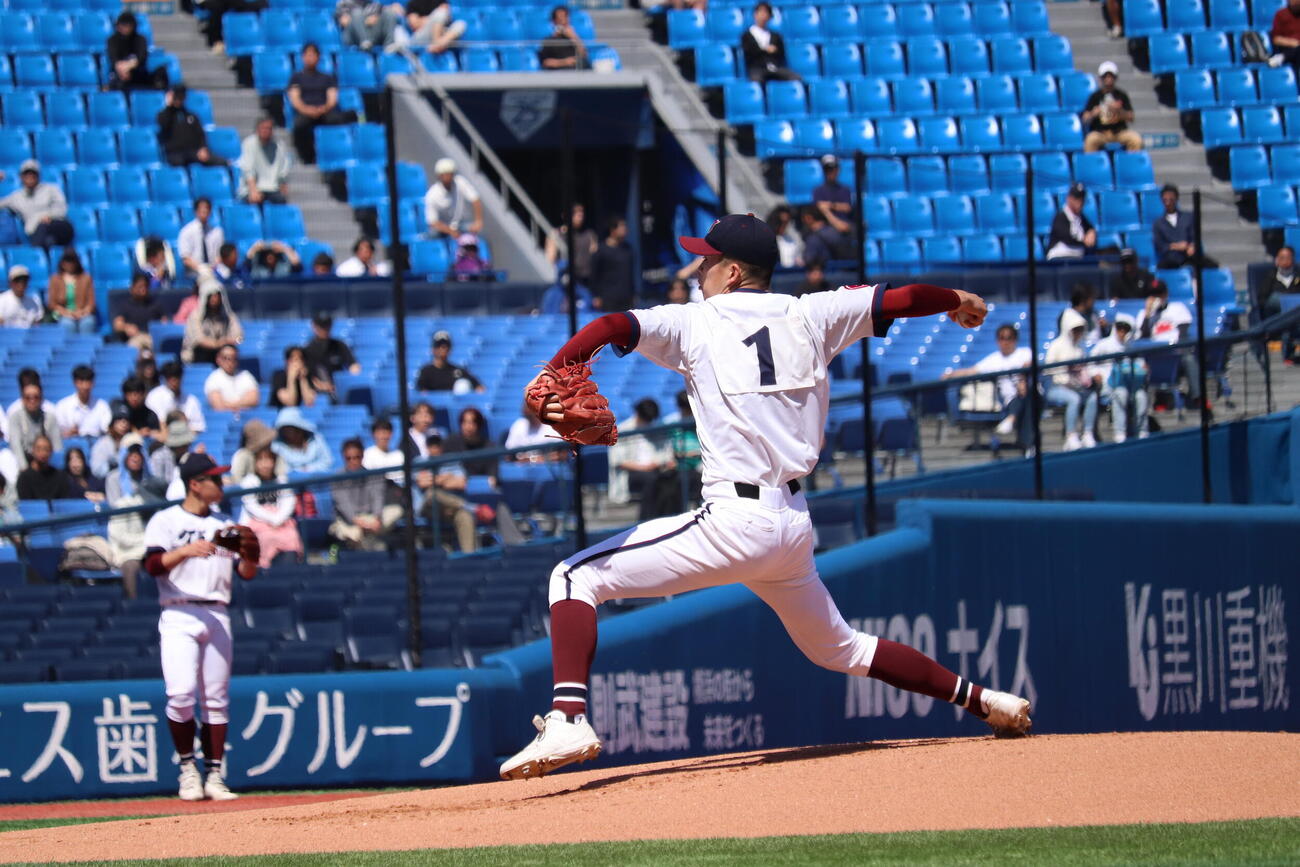 春季神奈川大会　準決勝　桐光学園、先発の林晃成