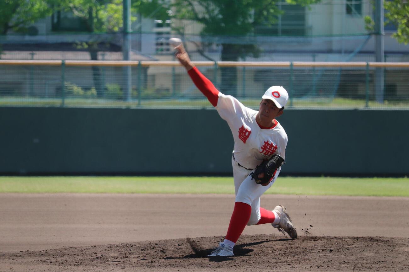 箕島戦の6回から2番手で登板した智弁和歌山・朝来