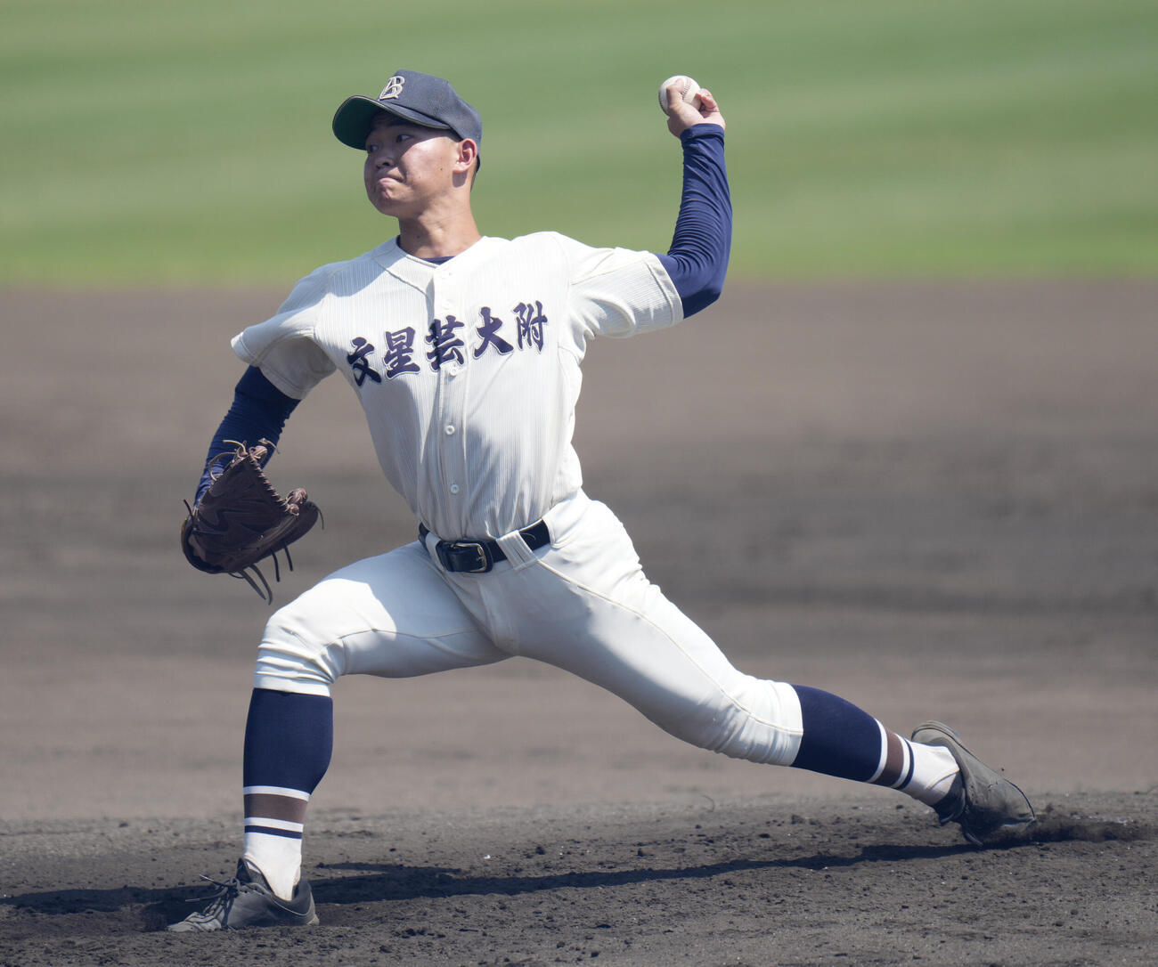 春季関東大会　文星芸大付対東京学館浦安　先発の文星芸大付・津久井雷仁（撮影・小島史椰）