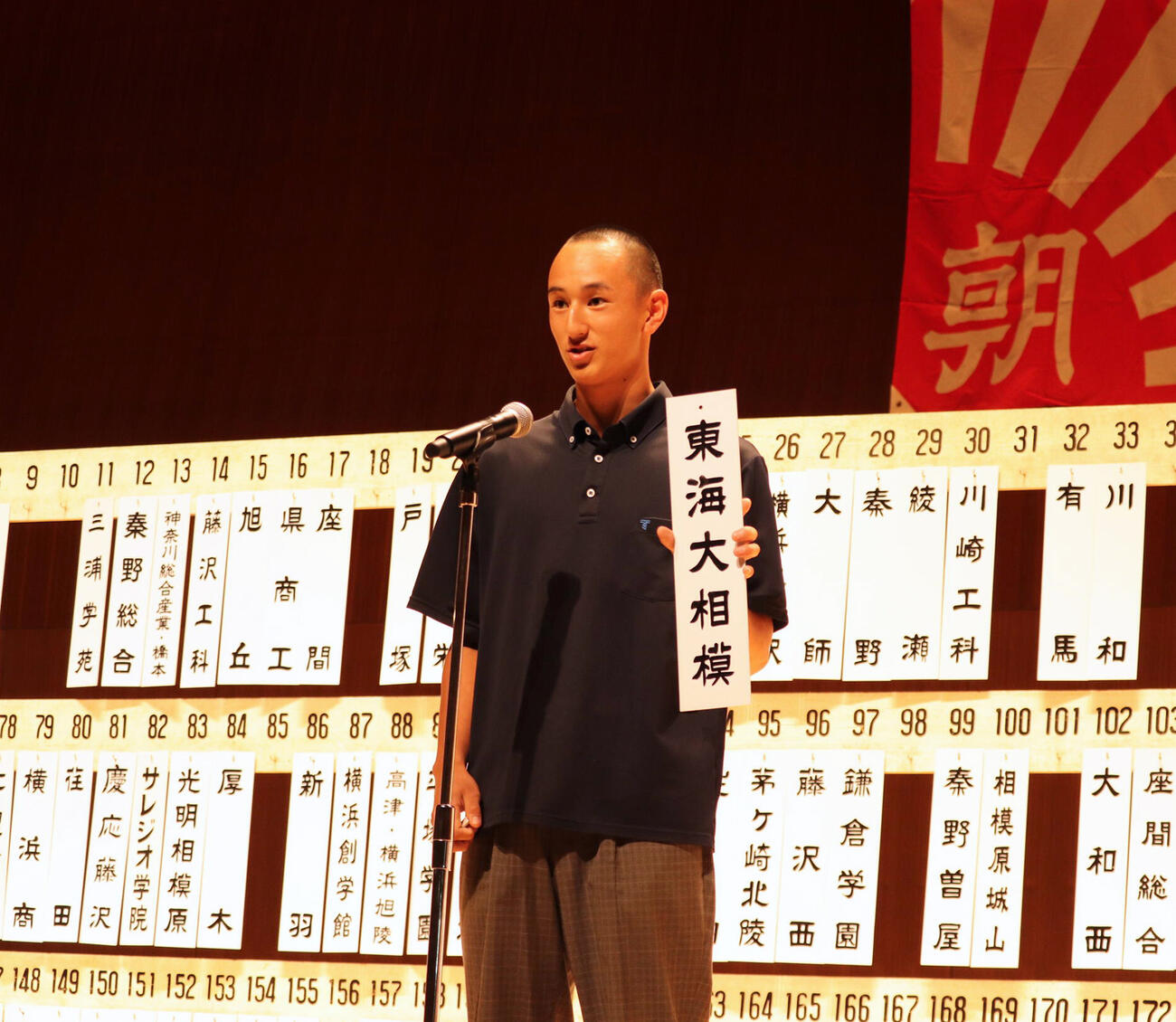 横浜と同じ山のクジを引いた東海大相模の安嶋浬久主将