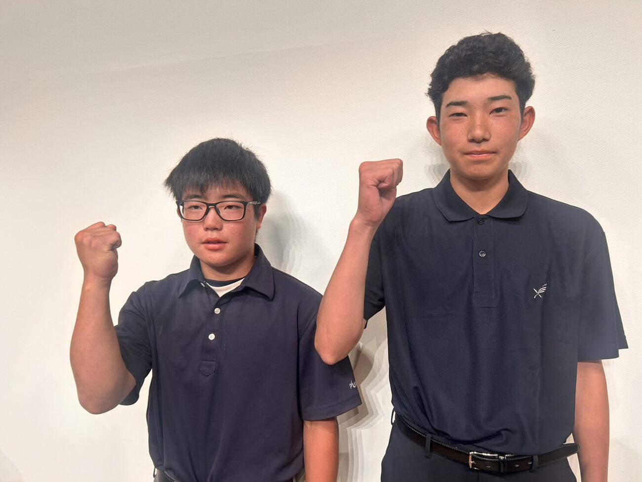 共に初出場となる通信制「わせがくPURE」の萩野谷陽音（ひなと）と「四谷学院」の谷内璃空が意気込みを述べた（撮影・平山連）