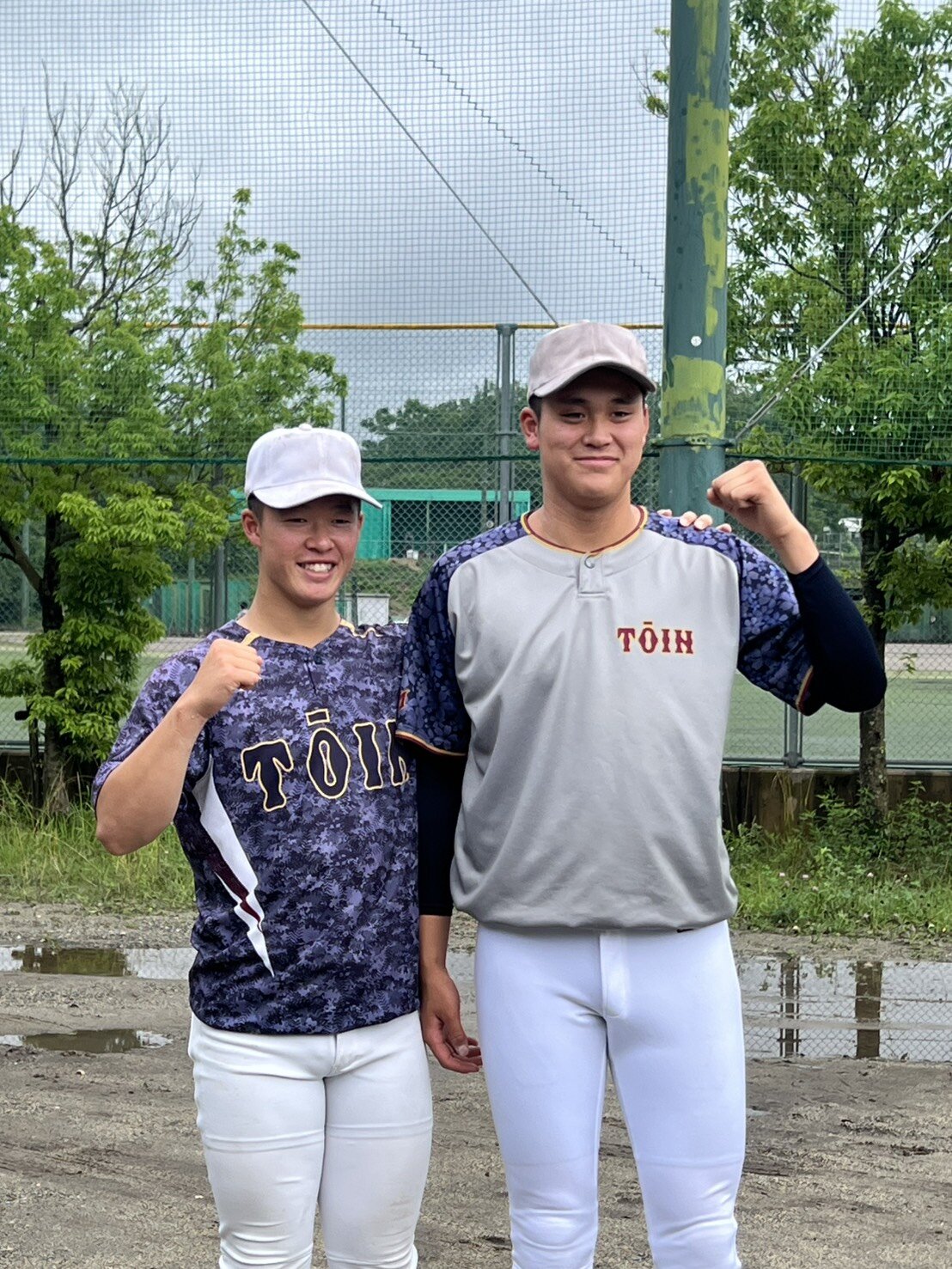 春夏連続での聖地へ意気込む大阪桐蔭・吉岡貫介（左）と川本晴大