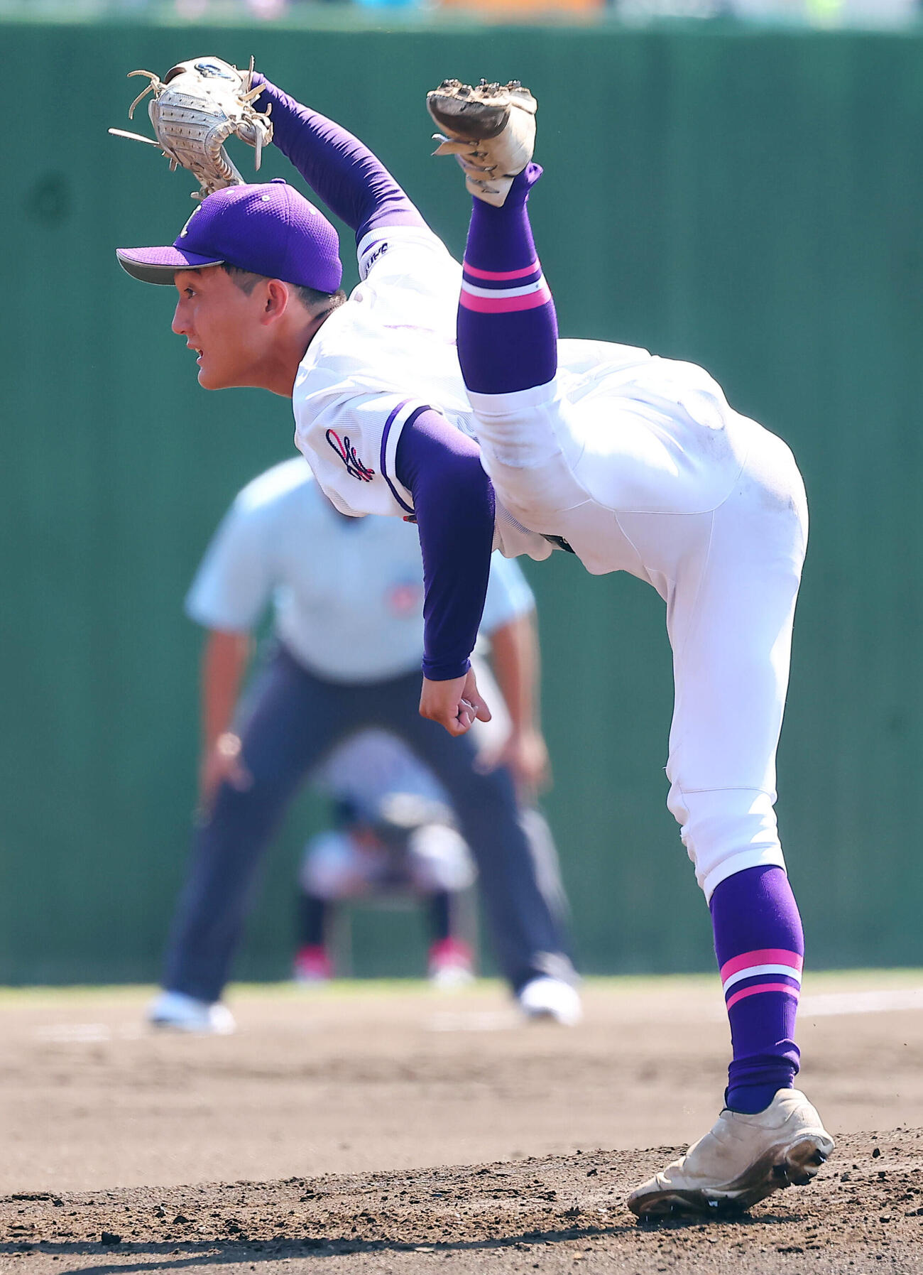 叡明対浦和麗明　浦和麗明先発の釼持優人　（撮影・野上伸悟）