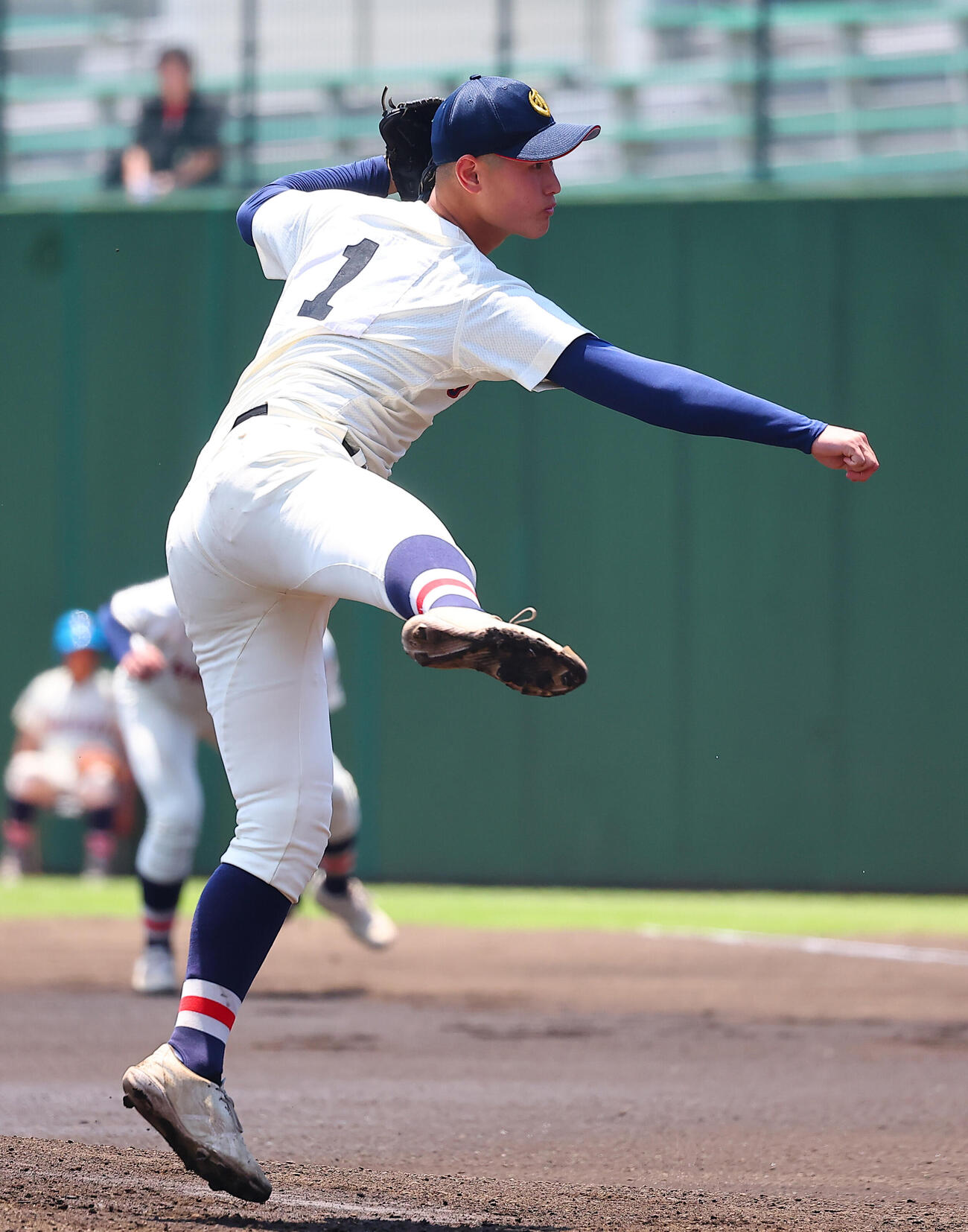 本庄東対浦和学院　浦和学院先発の日高創太（撮影・野上伸悟）