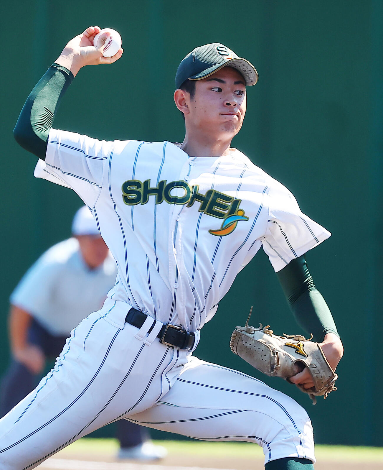 聖望学園対昌平　昌平先発の佐藤佑輝（撮影・野上伸悟）