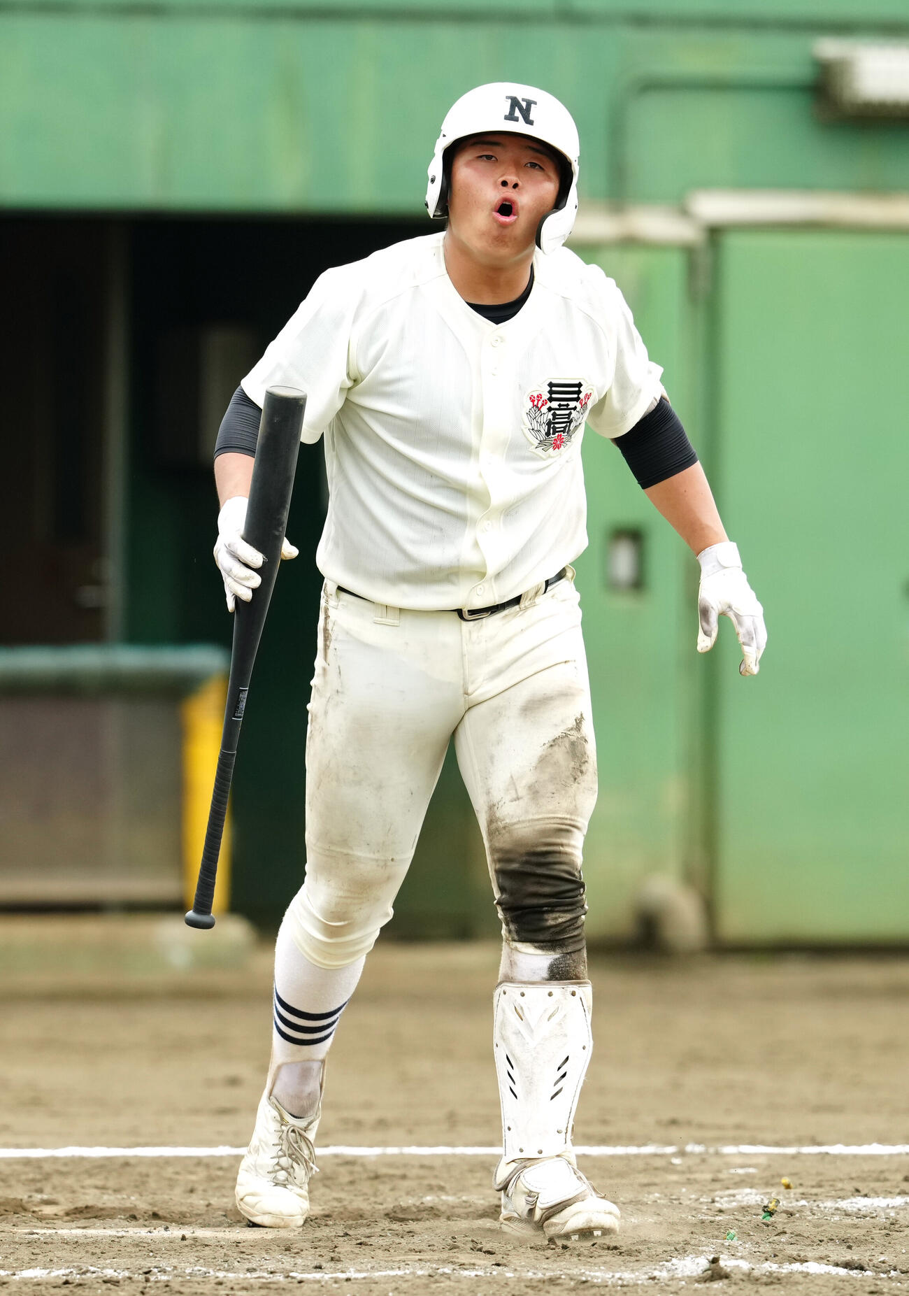 翔陽対日大三　4回裏日大三2死、四球を選んだ田中諒（撮影・江口和貴）