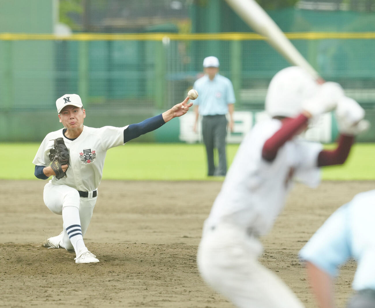 翔陽対日大三　力投する日大三2番手の横田航弥（撮影・江口和貴）