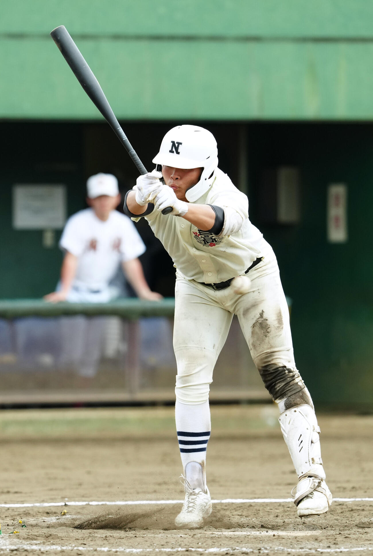翔陽対日大三　4回裏日大三2死、四球を選ぶ田中諒（撮影・江口和貴）