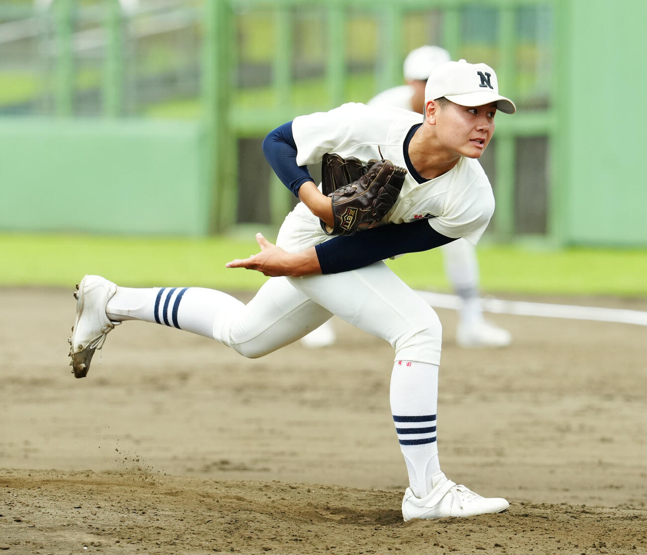 翔陽対日大三　力投する日大三2番手の横田航弥（撮影・江口和貴）