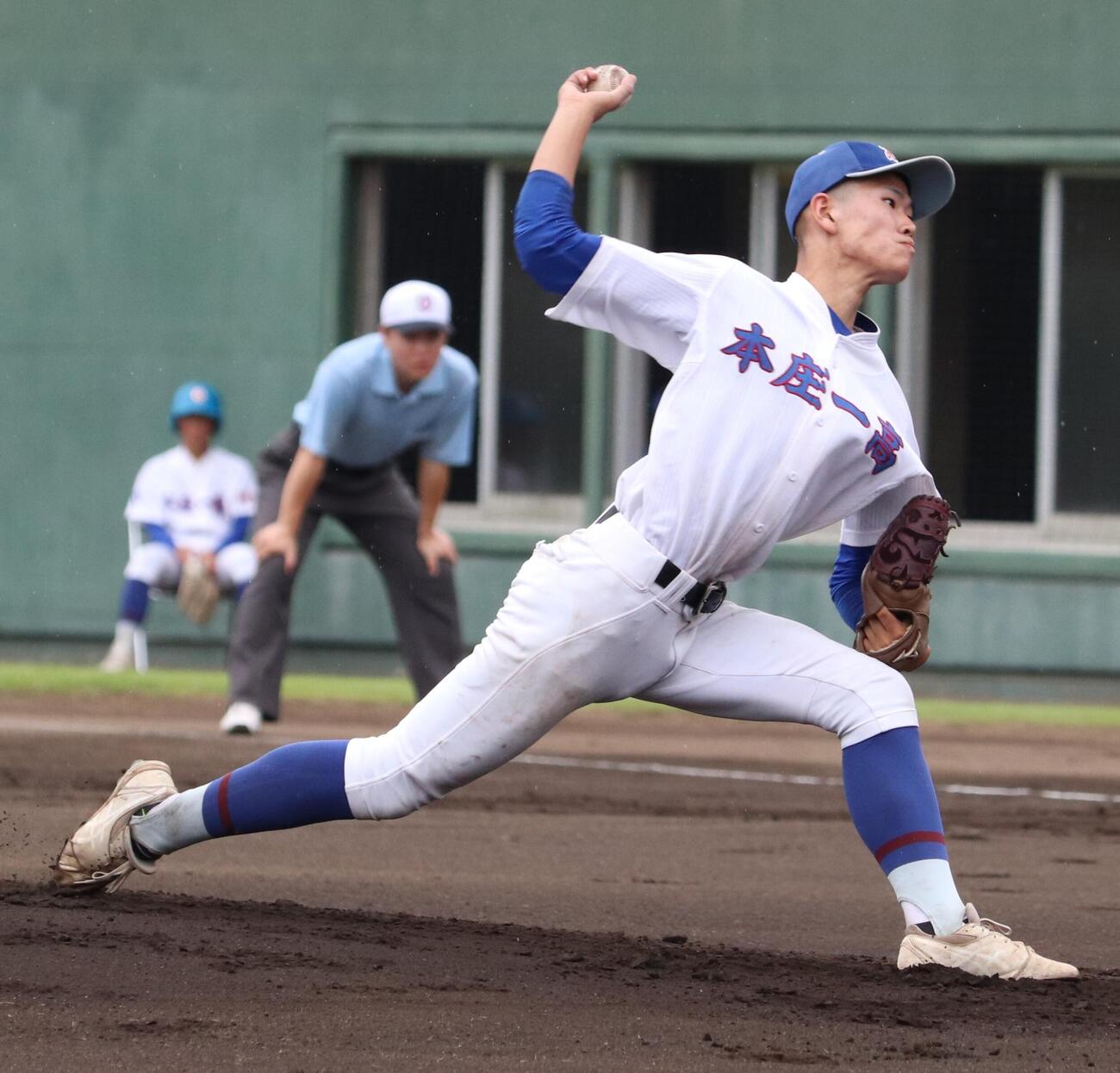 先発の本庄第一・森下阿斗（撮影・会田京叶）