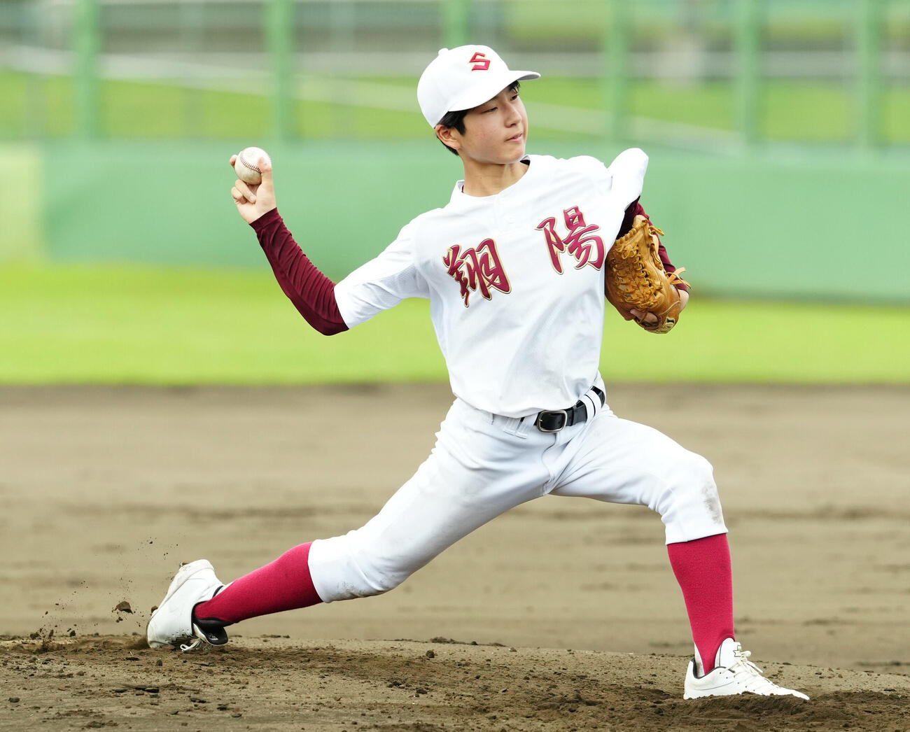 翔陽対日大三　翔陽先発の石川友喜（撮影・江口和貴）