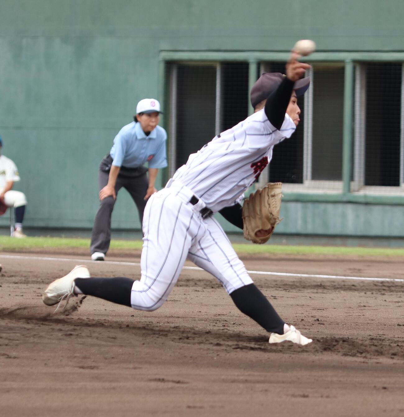 第108回全国高校野球埼玉大会　2回戦　開智未来対北本　好投する開智未来先発・寺内斗冴（撮影・会田京叶）