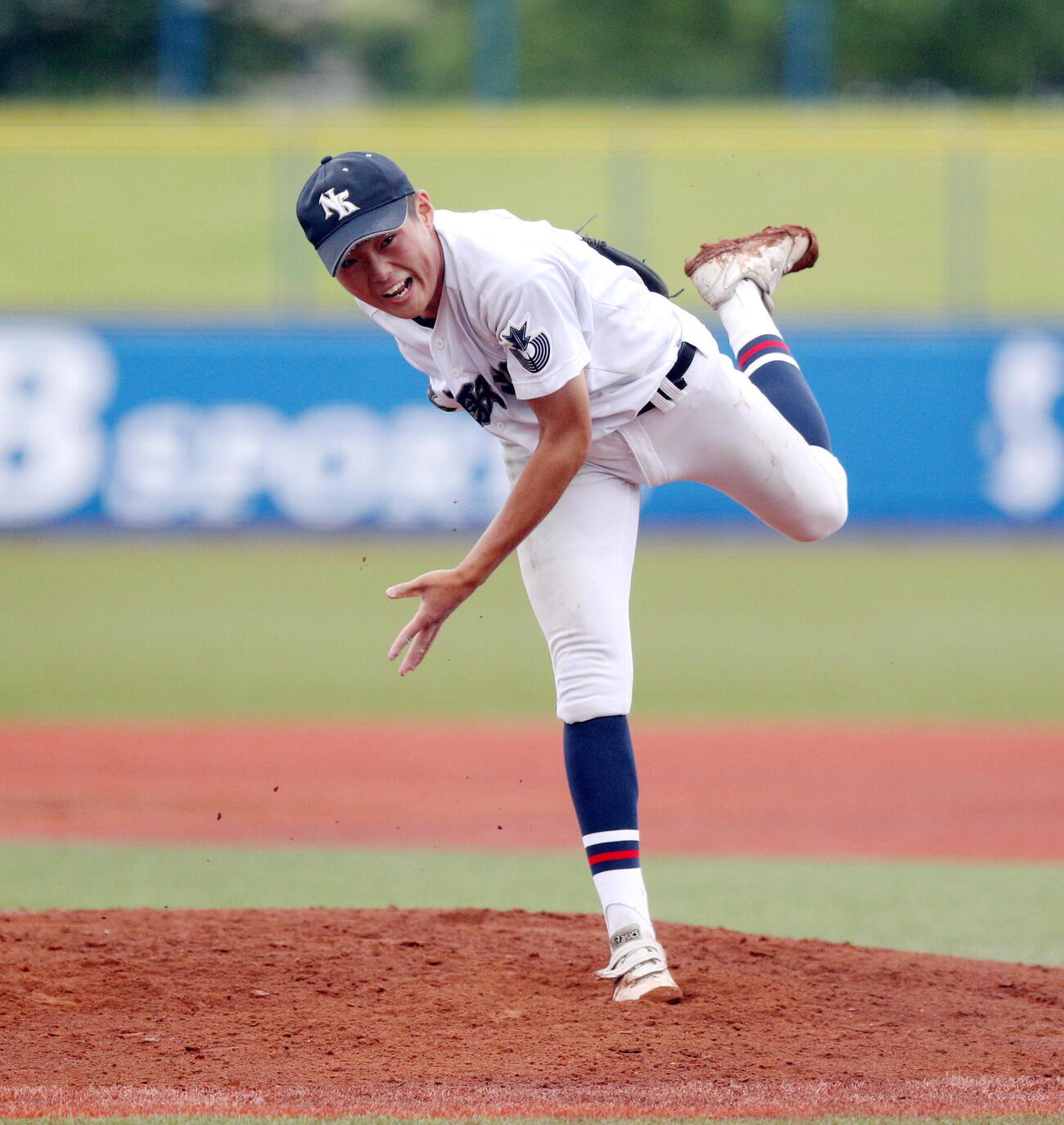 名取北対泉松陵　先発の名取北・五十嵐朔（撮影・木村有優）
