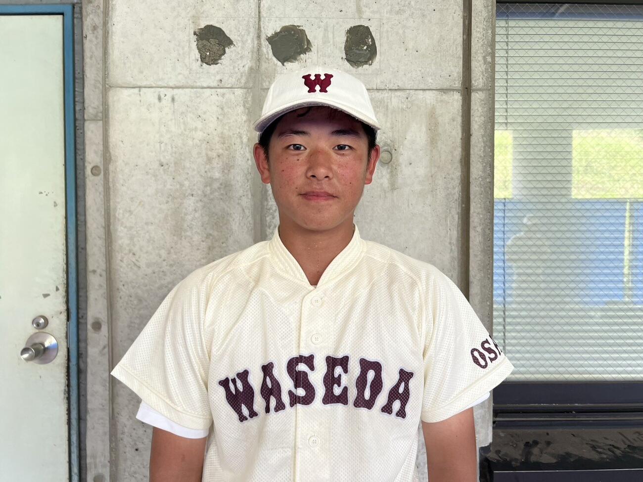 渋谷対早稲田大阪　7回に代打で出場した早稲田大阪・斎藤佑樹（撮影・佐藤妙月）